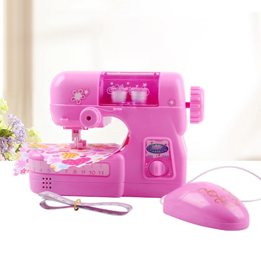 Children Sewing Machine Toy for Kids Ages 8 and Up Pink Toy Pretend Play Portable Electric Sewing Machine Toy