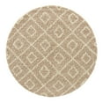 thumbnail image 3 of Unique Loom Trellis Shag Collection Area Rug - Ruth (6' Round Light Brown/Ivory), 3 of 11