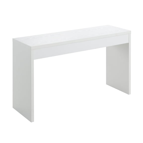 FurniFact Entryway Console Desk, White, 48 Inch, Versatile, Hall Table