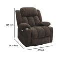 thumbnail image 5 of Limi Power Lift Recliner Chair, Dark Brown, USB Port, Cupholders, 5 of 6