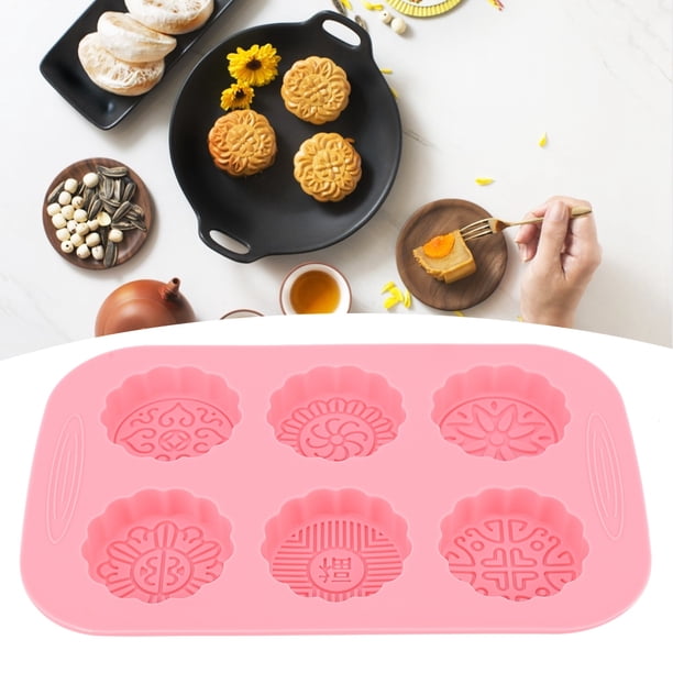 Molde para pastel de luna, 6 ranuras, molde para hacer jabón con forma de pastel de luna, diseño revolucionario
