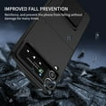 thumbnail image 4 of Feishell for Samsung Galaxy Z Flip 4 5G, Hidden Kickstand Cover with Upgraded Protection Dual Layer Hard PC Soft TPU Bumper Full Body Shockproof For Samsung Galaxy Z Flip 4 5G, Black, 4 of 10