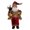 red green Standing, variant on Ludlz Adorable Santa Claus Shape Doll Decor Christmas Style Handmade Fabric Doll Model for Party