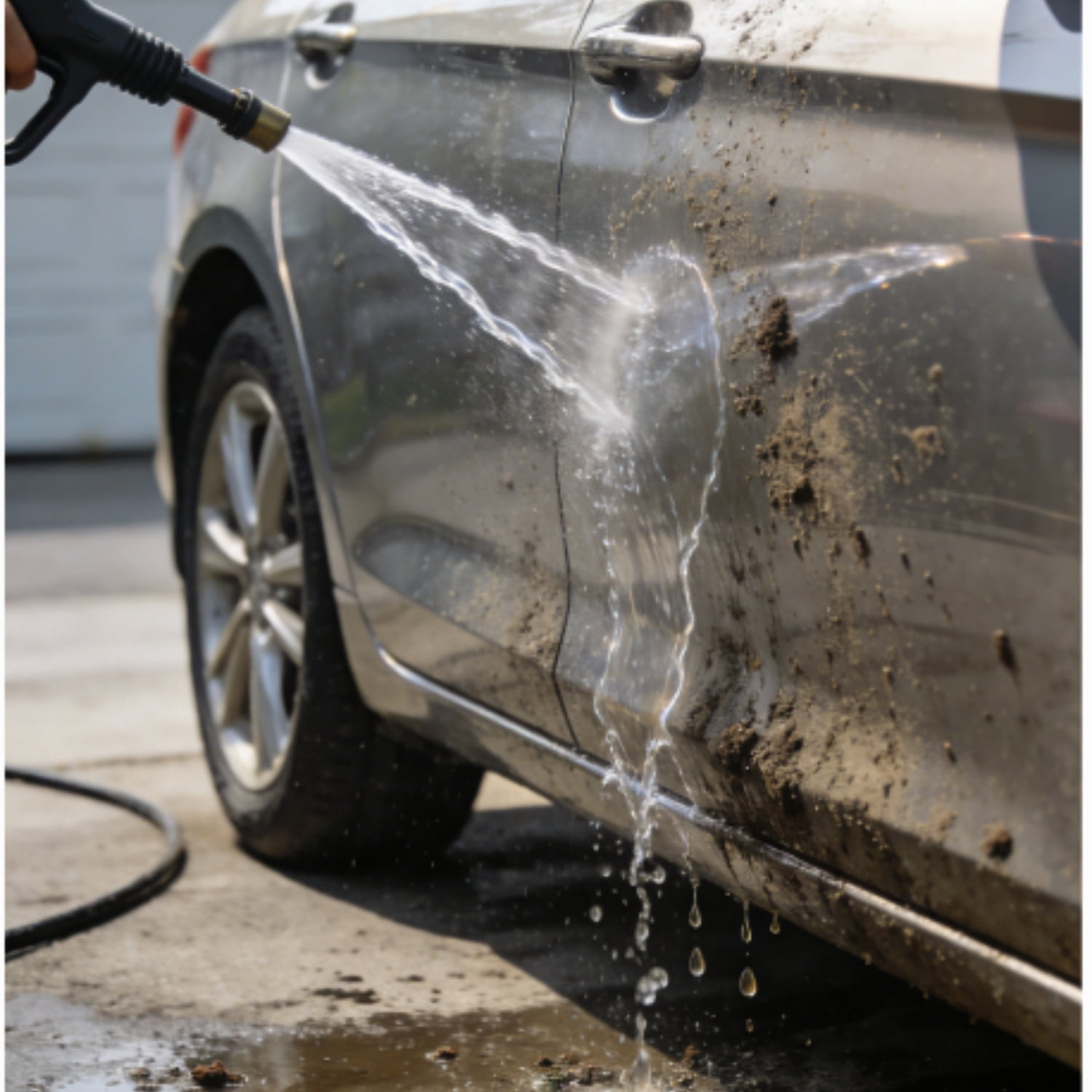 High Pressure Washer Wand, 3000PSI Heavy Duty Water Hose Nozzle with 3 Connectors & Foam Cannon, Multi-Spray Garden Hose Sprayer for Car Washing, Patio, Gutter, Window, Pet Bathing, Outdoor Cleaning