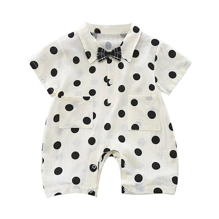 

Hwmodou Toddler Boys Bodysuits Leisure Spring Summer Short Sleeve Born-Crawl Off Roading Cute Kids Clothes