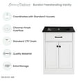 thumbnail image 2 of Burdon 24 in. Brown Bathroom Vanity With Black Ceramic Sink Top, 2 of 13