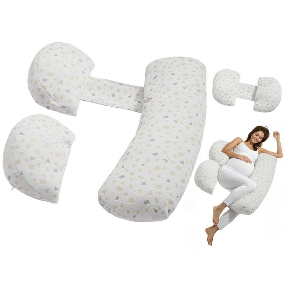 Adjustable Maternity Pillow for Pregnant Women Soft Removable Washable Cover Back Belly Hip Support Lightweight Portable Sleeping Pillow