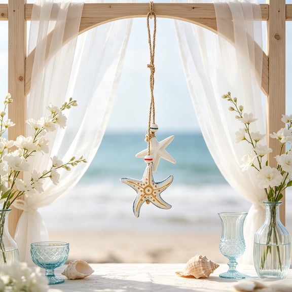 Fmbmuo Home Decor Sea Themed Handmade Wooden Wall Hanging Decorative Pendants for Beach House Bathroom Wall Decor,Multicolor