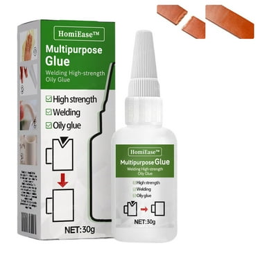 HomiEase High Strength Welding Grade Super Glue Transparent Quick Drying Multi-Purpose for Metal Plastic Wood（1）