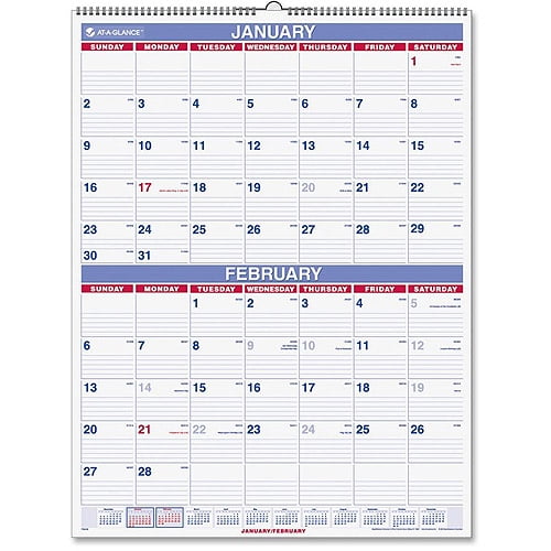 at a glance 2 months per page wall calendar walmartcom