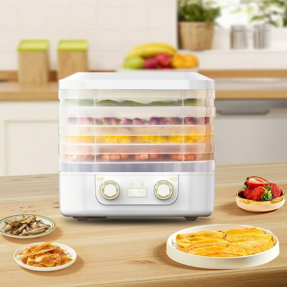 Food Dehydrator Machine,Airflow Food Dehydrator Machine,Dehydrator for Food and Jerky with Adjustable Temperature& Timer,Digital Food Dehydrator with 6 Trays,Electric Food Dryer for Meat,Pet Treats