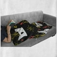 thumbnail image 6 of Animal Soft Flannel Fleece Throw Blanket, Pattern of Chickens Hens Eggs and Flowers in a Folk Style Rural Lifestyle Theme, Cozy Plush for Indoor and Outdoor Use, 50" x 60", Multicolor, by Ambesonne, 6 of 6