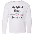 thumbnail image 3 of Inktastic My Great Aunt Loves Me- Heart Long Sleeve Youth T-Shirt, 3 of 5