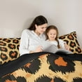 thumbnail image 5 of Manfei Leopard Print Bedding Comforter Set,Jungle Animal Twin Comforter Sets,Brown Cheetah Pattern Bedding Set For Boys Teens,Ultra Soft Home Decor Reversible,2-Piece, 5 of 8
