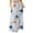 White, variant on WTOBBY Women's Flowy Bohemian Floral Maxi Skirt Casual Summer Beach Long Skirt Elastic Waist Lightweight Tiered Pleated Skirt with Side Slit and Drawstring Closure,Beige L