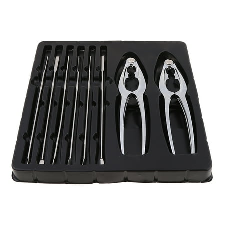 

8pcs/set Shellfish Lobster Crab Crackers Forks Seafood Tools Nutcracker Pliers Kitchen Gadgets