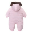 thumbnail image 3 of Infant Snowsuit Jumpsuit Bera Ear Romper Baby Warm Outfits Girl Puffer Jacket Sleepers 12-18 Months, 3 of 5