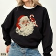 thumbnail image 2 of Vintage Santa Christmas Sweatshirt | Retro Candy Cane Holiday Pullover, 2 of 8