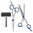 thumbnail image 2 of Tijeras de Peluquería de 6 '' profesion Y Adelgazamiento de Cabello Adelgazamiento de material acero Inoxidable Adelgazamiento de Peluquería C shamjiam Salon Hair Cutting Scissors, 2 of 9