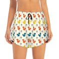 thumbnail image 2 of Goofa Colorful Squirrel Printed Women 2 in 1 Running Shorts,Quick Dry Athletic Workout Shorts,High Waisted Athletic Shorts with Liner Pockets-Small, 2 of 9