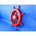 thumbnail image 4 of "Nagina International 24"" Nautical Antique Dark Red Ship Wheel - Pirate   Home Decorative Wall Hanging", 4 of 6