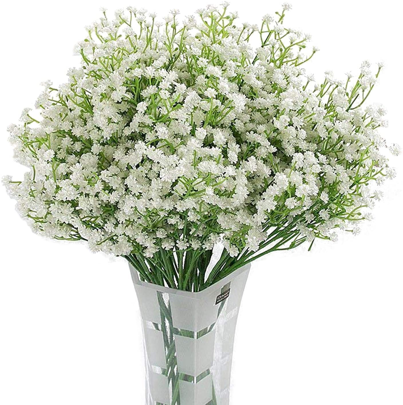 Set Of 12 Artificial Flowers Babies Breath Flower Bouquets Fake Gypsophila Plants For Wedding Home Diy Decoration Walmart Com Walmart Com