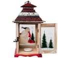 thumbnail image 4 of Northlight Snowmen Christmas Scene Rustic Wood Candle Lantern - 14.5", 4 of 9