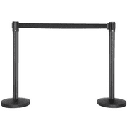 Yaheetech 2-Pack Stanchion with 6.5 Foot Retractable Belt Crowd Control Stanchion Queue Line Post Barrier