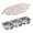 White, variant on Stainless Steel Reusable Snack Containers with Lids, 3-Compartment Food Meal Prep Containers, For Travel, Outdoor Camping, and Small Packs, Counter Storage for Pantry