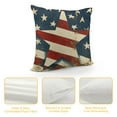 thumbnail image 4 of Shiartex Memorial Day 4th of July Patriotic Decorative Throw Pillow Cover, God Bless America Veterans Day Cushion Case, American USA Star Stripe Home of The Free Because of The Brave Decor White, 4 of 5