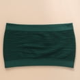 thumbnail image 4 of Voska Women's Strapless Bandeau Bra Seamless Bralette Soft Stretchy Non-Padded Wireless Tube Top Bras Dark Green 32, 4 of 7