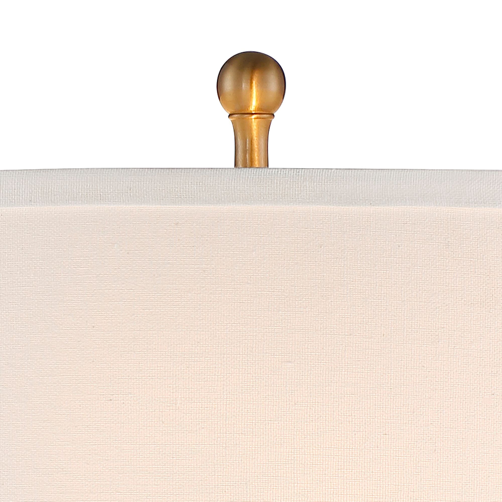 Vienna Full Spectrum Rolland Traditional Table Lamps 30" Tall Set of 2 Antique Brass Crystal Off White Drum Shade for Bedroom Living Room Nightstand