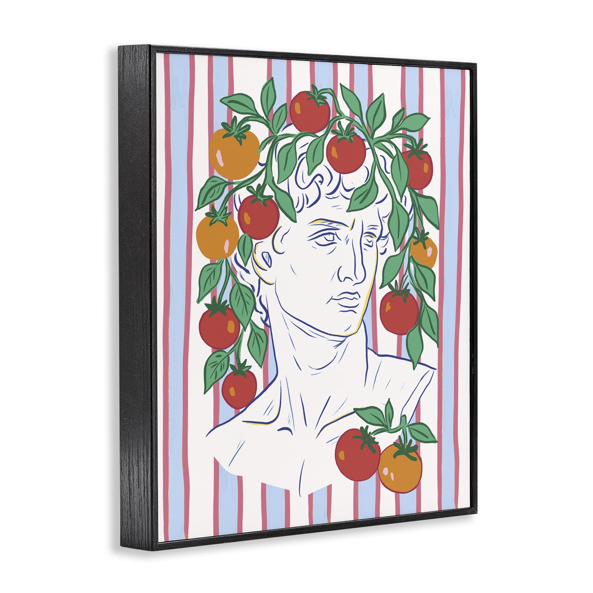 Stupell Industries La Rossa Sculpture Face Black Framed Giclee Art, design by Radhika Modi