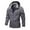 Gray, variant on Mens Windbreaker Jackets Windproof Outdoor Breathable Hardshell Long Sleeved Hooded Casual Solid Coat Jacket Windbreaker Front-Zip Jacket Black XS
