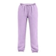 thumbnail image 5 of ATOGUTA Girls Sweat Suit Sets Fleece Pullover Sweatshirt and Sweatpant Kids Sweatsuit Cute Fuzzy Sweaters Set Size 5T-16, Purple, 5 of 6