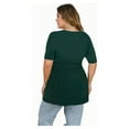 thumbnail image 4 of JuneFish Women's Plus Size Tunic Short Sleeve Top Trendy Style Flowy Loose T-Shirt, 4 of 4