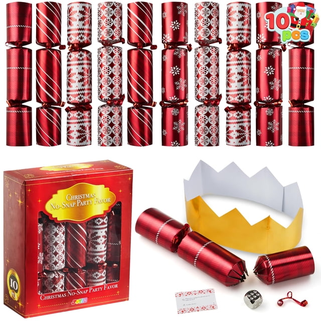 Regalo de fiesta de Navidad JOYIN Red Deluxe con diseño de copo de nieve x10