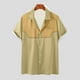 thumbnail image 1 of Camisa Elvqul para Hombre Casuales Stretch Cao Manga Corta de Bloques de Color con Solapa Abotonada, 1 of 5