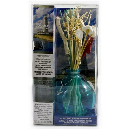 Fragranced Reed Diffuser with Decorative Reeds, 6 oz Ocean ...