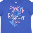 thumbnail image 4 of Inktastic Pink or Blue, Big Brother Loves You Footprints and Heart Boys Toddler T-Shirt, 4 of 5