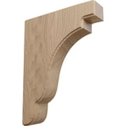 Ekena Millwork 1 3/4"W x 7 1/4"D x 9 1/2"H Bedford Wood Bracket, Mahogany