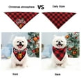 thumbnail image 7 of GXXGREAT Christmas Day Pet Bandanas Small Medium Large Dog Dog Cat Double Layer Can Supplies Teddy Triangle Towel Bib Front Print Reverse Plain Plaid Holiday Daily Dual Use, 7 of 7