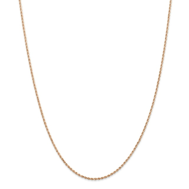 Leslie's 14K Rose Gold 1.5mm Diamond-Cut Rope Chain (Weight: 3.78 Grams, Length: 18 Inches)