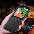 thumbnail image 5 of Allytechgroup Slim Fit Case for Samsung Galaxy Z Flip6, PU Leather Camera Lens Protective Shockproof Bumper Lightweight Hybrid Case for Galaxy Z Flip 6, Black, 5 of 8