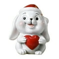 thumbnail image 1 of GUOOL Christmas Resin Figurine Prop Decorations Creative Crafts Statues for Home Party Rabbit, 1 of 8