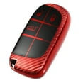 thumbnail image 1 of Unique Bargains TPU 3 Button Keyless Entry Remote Cover Fit for Dodge Challenger Carbon Fiber Pattern Red, 1 of 7