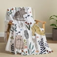 thumbnail image 3 of Cat Throw Blanket Floral Flower Throw Blanket Gift for Cat Lover Throw Blanket Cat Themed Flannel Fleece Throw Blanket Cozy Fuzzy Plush Throw Blanket for Bed Chair Couch Flower Cat, 3 of 7