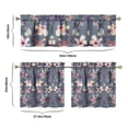 thumbnail image 6 of Pioneer Kitchen Curtains and Valance Set 24 Inch Tier Art Watercolor Flower Curtains Small Drapes for Cafe Living Room Bathroom Farmhouse 3 Pieces Set Rod Pocket, 6 of 6