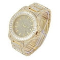 thumbnail image 4 of Charles Raymond Baguette Cut Diamond Crystal Blinged Out Mens Hip Hop Iced Out Wristwatch - No Reasonable Doubt This is The Timepiece to Flaunt The Wealth - ST10372 (Gold Metal Gold), 4 of 4