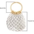 thumbnail image 2 of MMYGU Women Mini Clutch Tote Handbag Top-handle Bucket Drawstring Handbag Beach Woven Handmade Fishing Net Bag Pouch Purse, 2 of 6